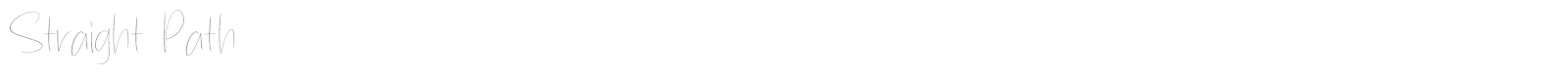 Straight Path font preview